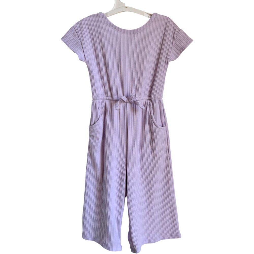 Cat & Jack Toddler Girls Ribbed Jumpsuit Short Sleeve Light Purple 2T